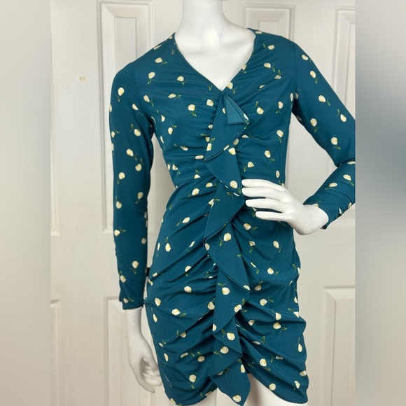 INTERMIX Blue Bodycon Long Sleeve Dress. D37 - Picture 6 of 17